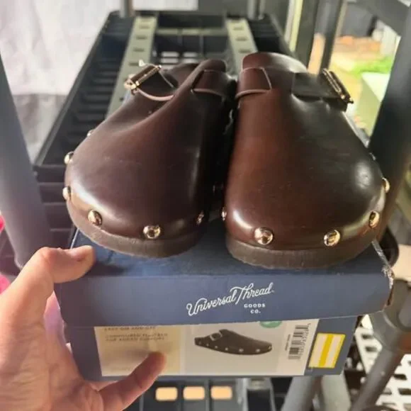 Universal Thread Brown Studded Clogs - Picture 1 of 3